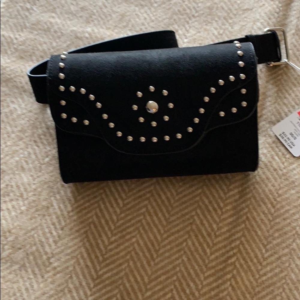 Torrid NWT Black Faux Suede Belt Bag/Fanny Pack